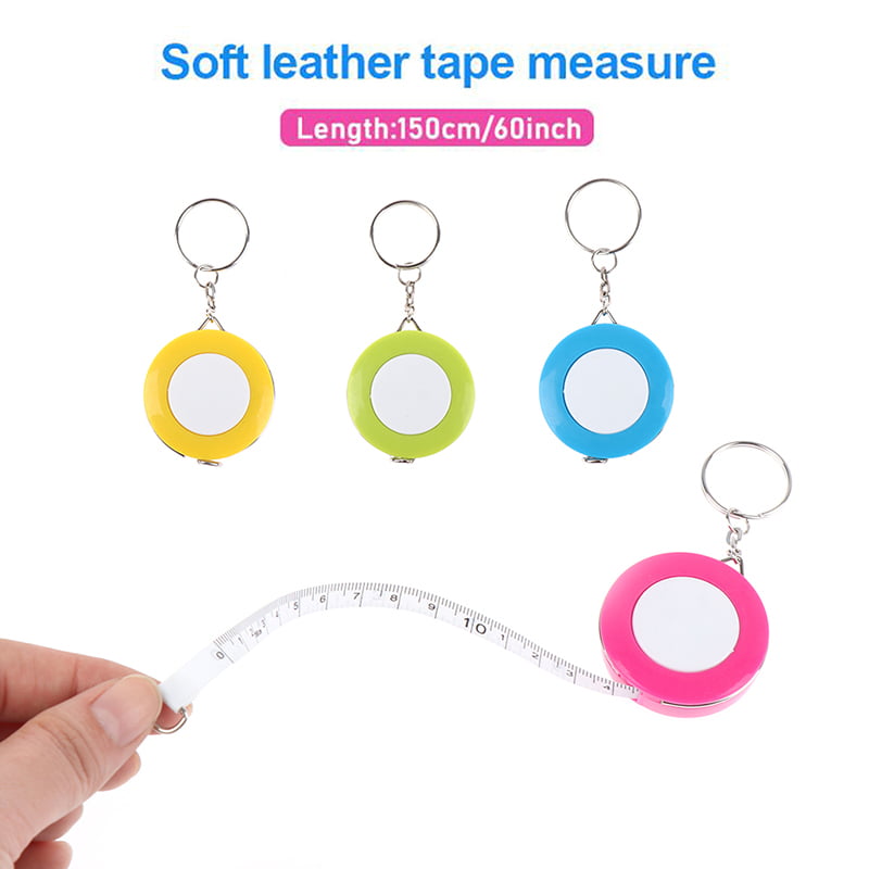 Mini Retractable Ruler Body Measure Sewing Tailor Cloth Soft Flat Tape 1.5M 