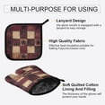 thumbnail image 3 of Yayeee Oven Mitts and Pot Holder Set of 2 Heat Resistant Kitchen Gloves Baking Hot Pad, Star Spangled Squares, 3 of 5