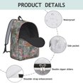 thumbnail image 4 of Mushroom and Vine Blue Pattern Backpack for School, Cute School Bag with Adjustable Shoulder Straps and Padded Back, 15.7"x11.8"x5.5", 4 of 5