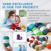 Craftiss Crochet Kit for Beginners, 158 pcs with 16 Colors of Acrylic Yarn Skeins, 1300 Yards Total – Learn to Crochet Kit for Adult Beginner