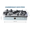 thumbnail image 3 of Estufa de cocina RV Flame King YSNHT600 con 2 quemadores de propano, 3 of 8