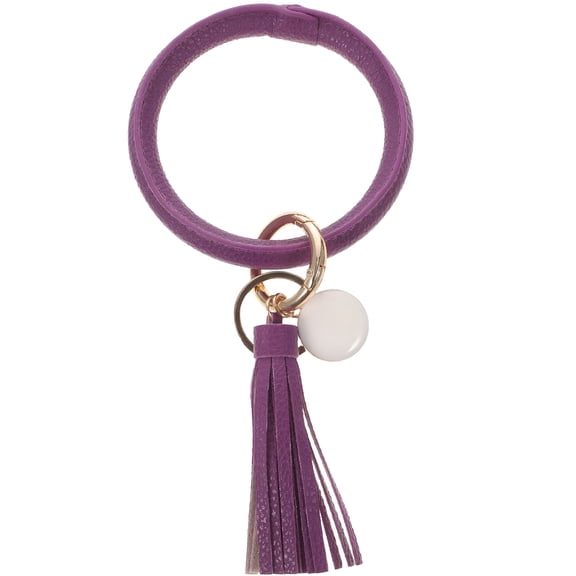 DESIGNICE Tassel Wristlet Keychain Round Circle Wrist Bracelet Keyring Key Chain Wrist Keychain Bracelet