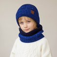 thumbnail image 5 of 4 To 10 Years Old Children Hat Neck Gloves Three Piece Set Of Warm Winter Ear Protective And Warm Knitted Woolen Hat For Big Children Size One Size, 5 of 6
