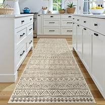 YEERSWAG Runner Rugs 2'x8' Moroccan Long Kitchen Runner Rugs Washable Ultra-Thin Non Slip Runner Rug, Soft Modern Geometric Print Carpet Runners for Hallway Entryway Bedroom Kitchen
