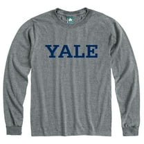 Barnesmith Yale University Long Sleeve T-Shirt, Classic, Charcoal, Size Medium