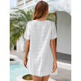 thumbnail image 3 of Vestido de playa con lunares suizos en forma de gelatina en flor para cubrir el traje de baño, 3 of 7