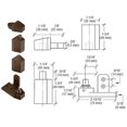 thumbnail image 6 of CRL 0P31LHDU Dark Bronze Offset Left Hand Pivot Set with 1/8" Recess, 6 of 7