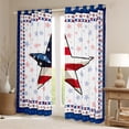 thumbnail image 2 of Manfei Colorful Stars Pattern Blackout Curtains Set of 2 (52x84 Each),American Texas Stars Window Curtains,White Red Blue Curtains and Drapes For Boys Kids,Luxury Bedroom Decor, 2 of 6