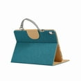 thumbnail image 6 of iPad 10.2 inch 2019 Handbag Case 7th Generation, Dteck Smart Multi-Angle Stand Magnetic PU Leather Bag Folio Cover with Handle Document Pocket Hand Strap Pencil [Auto Wake/Sleep], Green Denim, 6 of 6
