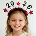 thumbnail image 5 of 2026 Headband New Year Hair Accessories for Women Girls, Stars Hair Band Winter Christmas Non Slip Headbands, 5 of 6
