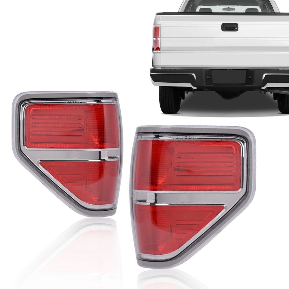 Rear Tail Lights Fit for 2009-2014 Ford F150 2/4 Door Brake Lamp Side Marker Lights