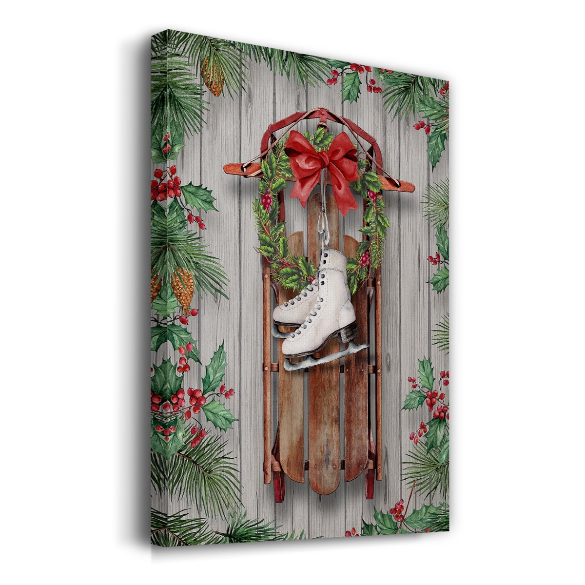 Sled and Skates- Gallery Wrapped Canvas