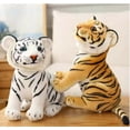 thumbnail image 4 of Una cosa Peluche de tigre de imitación amarillo de 28 cm Regalos vacaciones, 4 of 5