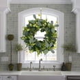thumbnail image 3 of 18" Artificial Eucalyptus Wreath for Front Door Christmas Wreath Green Leaf Wreath for Window Wedding Decor Home Porch Farmhouse Patio Garden Decor, 3 of 6