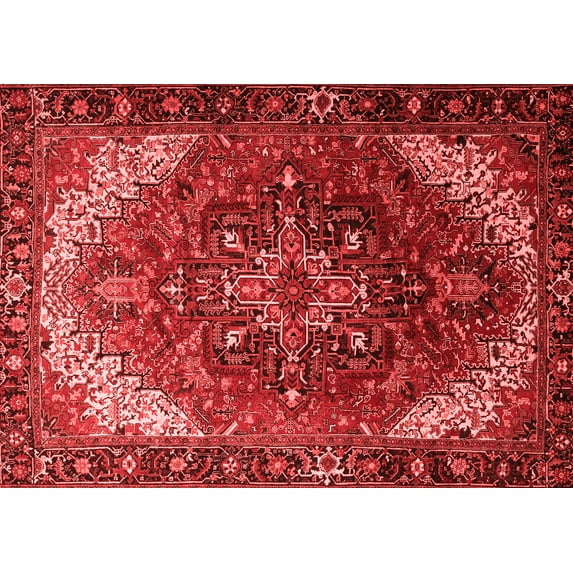 Ahgly Company Indoor Rectangle Persian Red Traditional Area Rugs, 7' x 9'