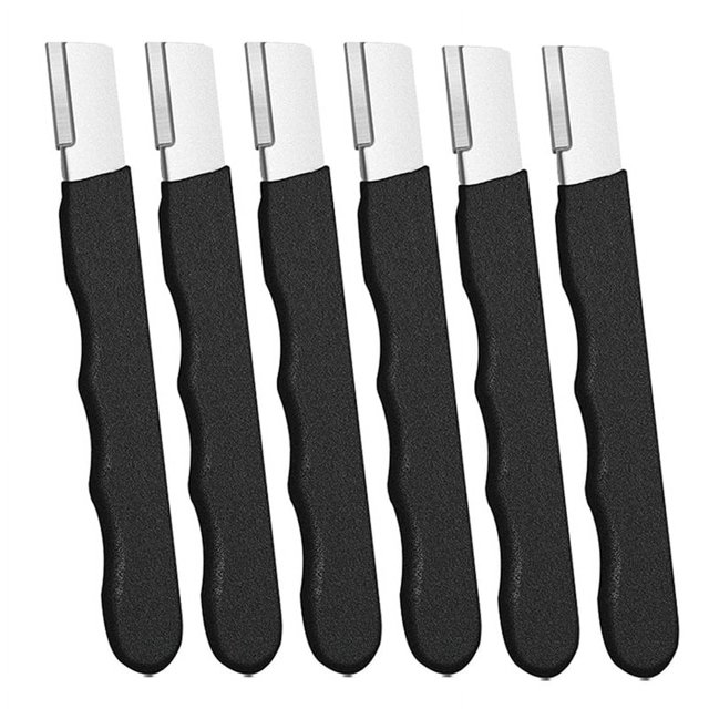 Portable Quick Sharpener, Hand Held Knife Garden Tool Sharpener Stone, Lawn Blade Sharpener (Black,6Pcs)
