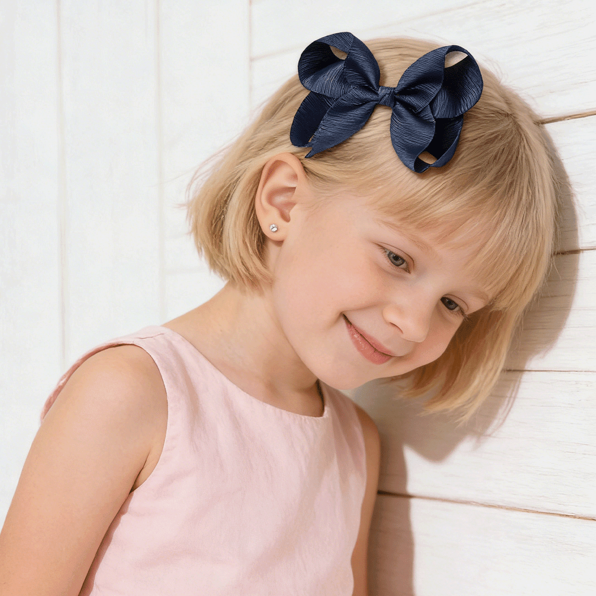 JoyBowie 24pcs Hair Bows Set, 12pcs 3In & 10pcs 4.5In Grosgrain Ribbon Alligator Clips for Girls