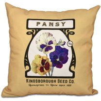 Simply Daisy 16" x 16" Pansy Floral Outdoor Pillow