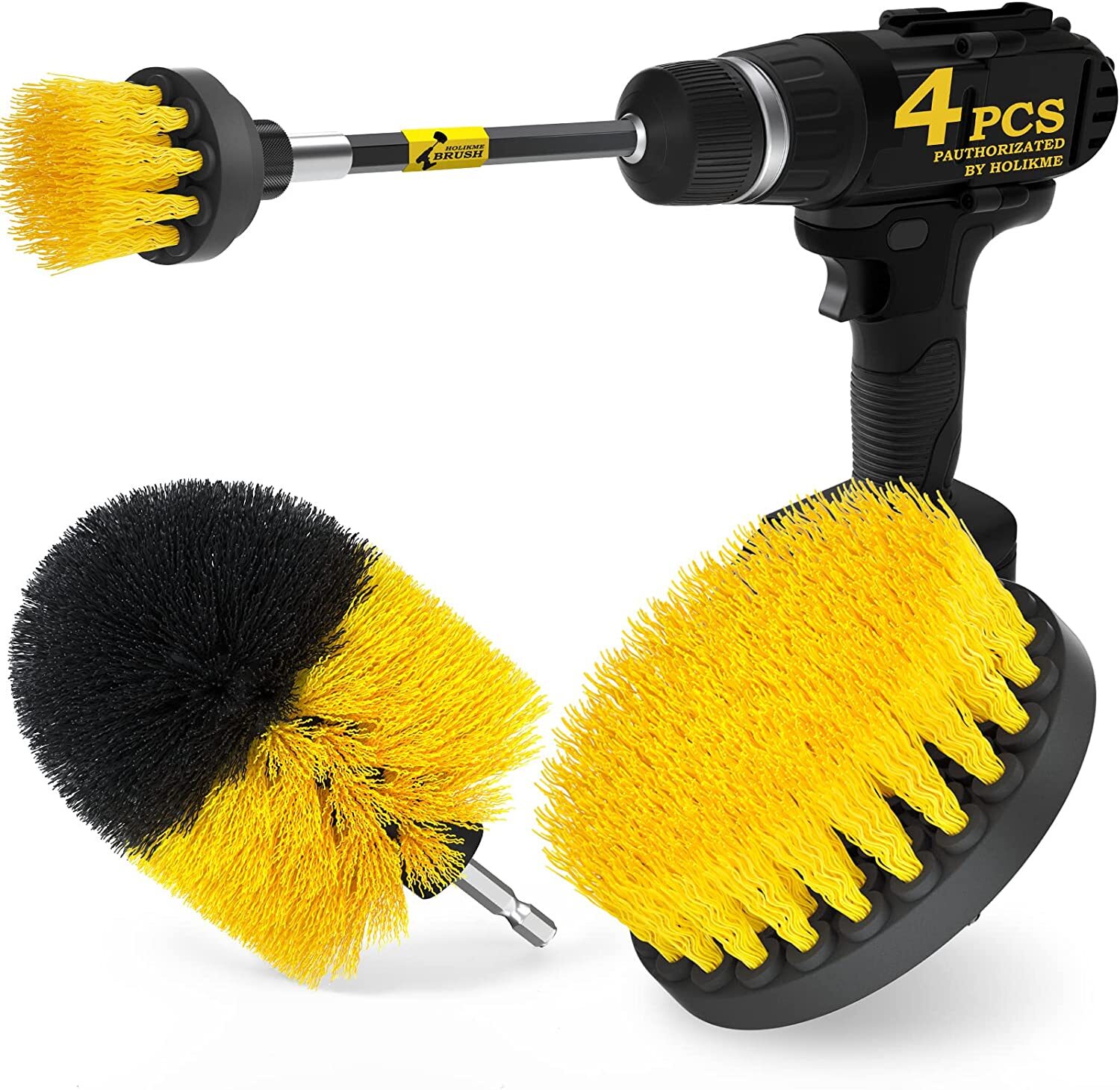 Electric Drill Brushes, Drill Brush Set: Power Scrub Away Grime