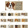 thumbnail image 1 of Dog House Decor,Hanging Dog Wooden Sign,Puppy Tag, Wall Decorative Sign For Dog Lover,Lovely Pet Decoration ,8*4 Inch,Apply to Farm Garden Home,Bernard, 1 of 5