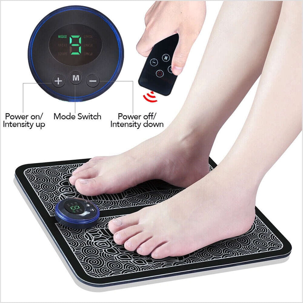 Electric EMS Foot Massager Leg Reshaping Pad Feet Muscle Stimulator Mat Stock