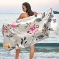 thumbnail image 6 of Coolnut Vintage Flowers Beach Towel Fast Drying Camping Towels Sand Free Beach Blanket Soft Absorbent Travel Sport Towel for Gym Bath Shower Swimming 31" x 71" Washcloth Gift, 6 of 7