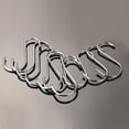 thumbnail image 4 of 10 Pack 4 inch Heavy Duty S Hooks Silver Pan Pot Holder Rack Hooks Hanging Hangers S Shaped Hooks for Kitchenware Pots Utensils Clothes Bags Towels Plants, 4 of 5