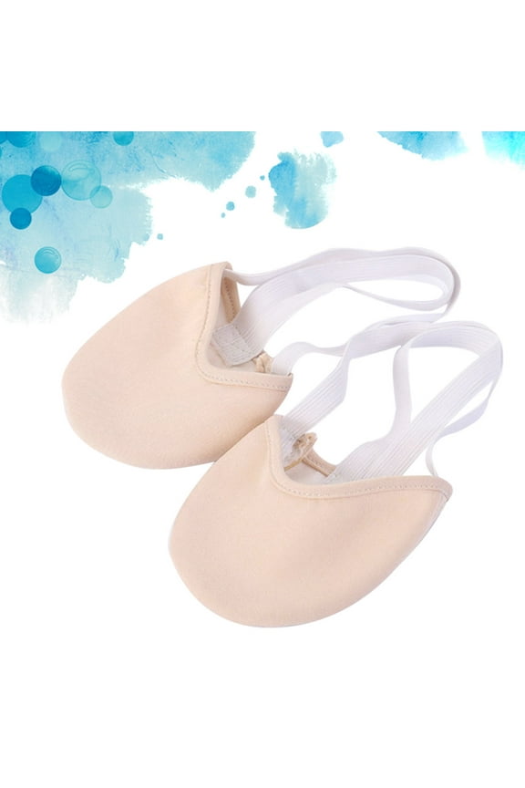 1 Pair Half Toe Shoe Sole Sock for Toddler Ballet Shoes in Skin Color Cotton for Dancers
