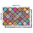 thumbnail image 6 of Multicolor Ethnic Geometric Patchwork Pattern Summer Placemats Table Placemats Set Of 4-Linen Kitchen Washable Placemats Table Mats 11.8"x17.7" Non-Slip Heat Resistant, 6 of 6