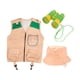 thumbnail image 1 of Explorer Disfraz de disfraces para niños, exploración al aire libre Binoculares de sombreros Juega de rol de vestir para acampar juguete para niños Chaleco de bolsa transparente, 1 of 10