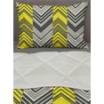 thumbnail image 3 of Yellow and White Comforter & Sham Bedding Set, Herringbone Pattern with Angled Lines Geometric Chevron Zigzags, 3 pcs Duvet Set Microfiber Filling Quilt, 5 Sizes, Yellow Cream Grey, by Ambesonne, 3 of 4