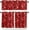 Red, variant on Red Christmas Kitchen Curtains Set, Winter White Snowflake Xmas Tier Curtain 36 Inches Length, Merry Christmas Valance and Tiers Set Window Treatment Decor for Bedroom/Living Room