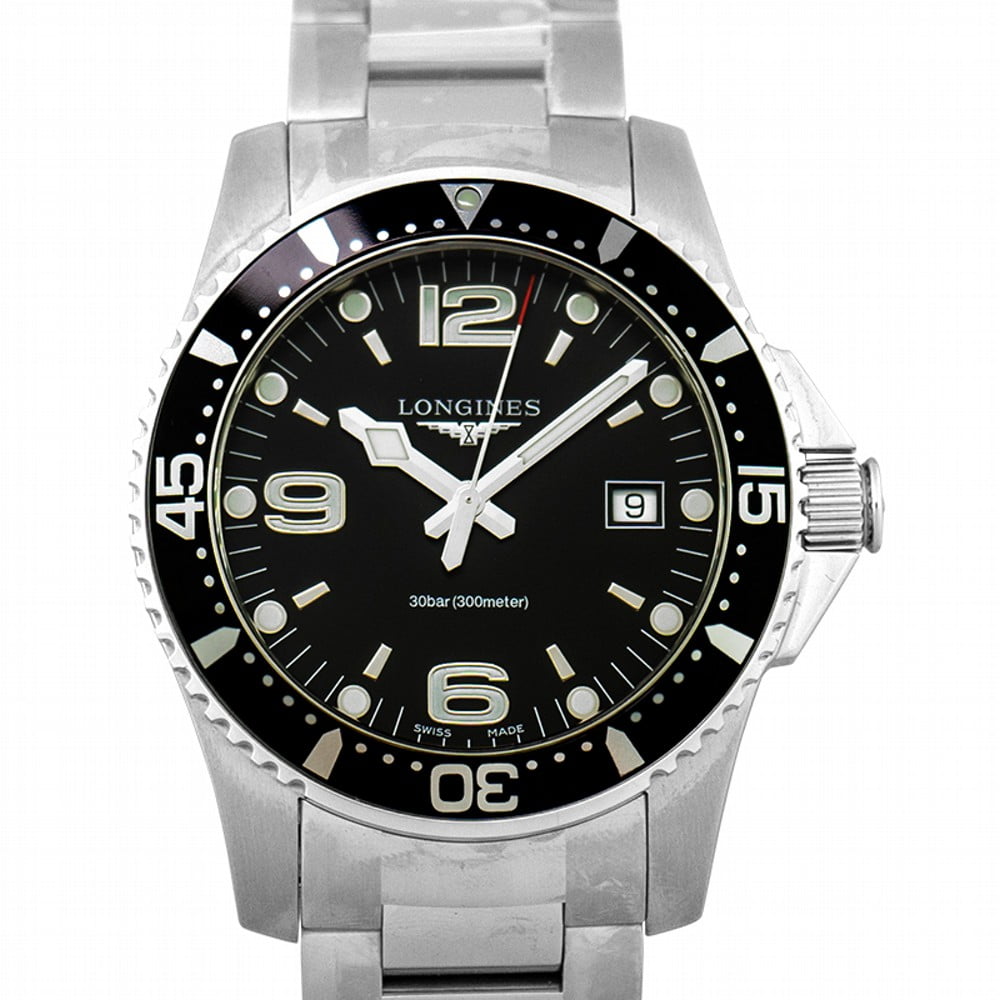 Longines HydroConquest Quartz Black Dial Men's Watch L37404566 - Walmart.com