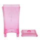 thumbnail image 1 of Soporte para almohadillas de algodón, caja de almacenamiento, contenedor con apertura inferior con cubierta para baño y hogar, 1 of 8