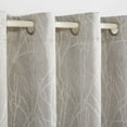 thumbnail image 3 of Exclusive Home Twig Insulated Room Darkening Blackout Grommet Top Curtain Panel Pair, 54"x84", Silver, 3 of 8
