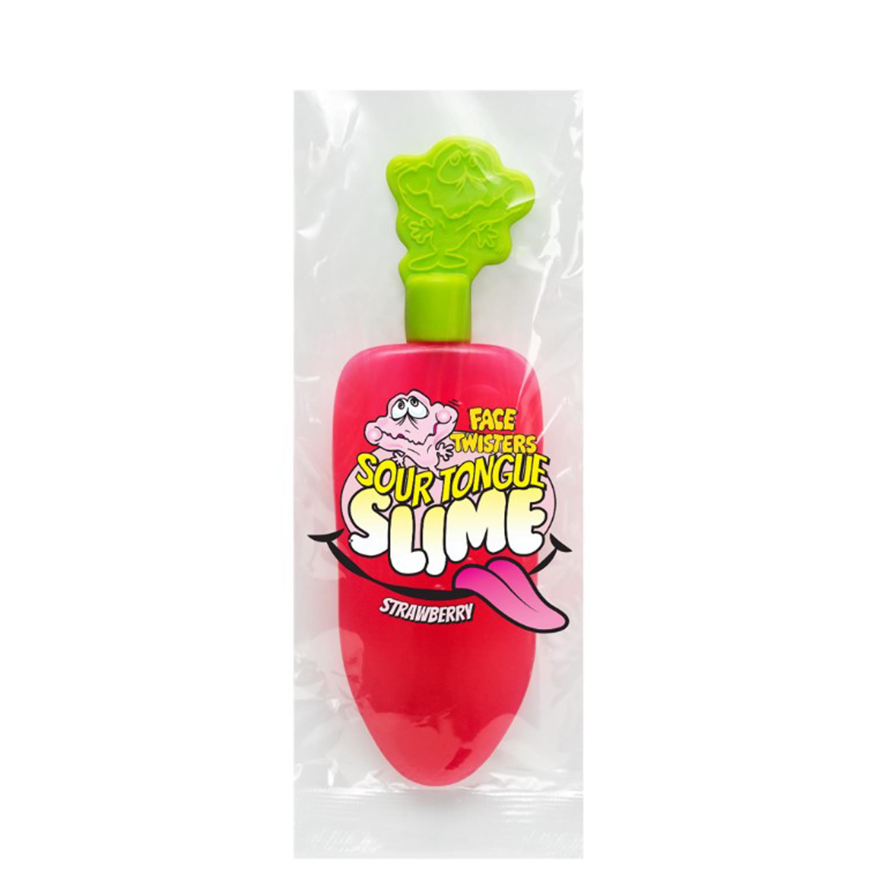 (2 pack) Face Twisters, Sour Tongue Slime, Strawberry & Green Apple, 1.4 oz.