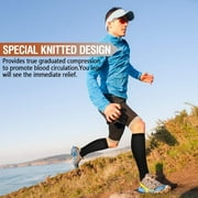 SZW Athletic Compression Socks Men's an Women's Closed Toe 10-20 mmHg Black 5-Pack