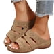 thumbnail image 2 of Sandalias de Cuña de las Mujeres Casuales Perforadas una Correa Mulas, Zapatillas Abiertas Del Dedo Del Pie de las Mujeres Verano Transpirable, 2 of 9