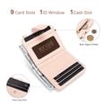 thumbnail image 3 of Montana West Small Wallet for Women Floral Embossed RFID Bifold Mini Card Holder with Tassel, Pink, 3 of 7