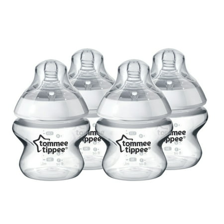Tommee Tippee Closer to Nature Baby Bottles - 5 Ounces, Clear, 4