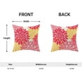 thumbnail image 4 of Decorative Preppy Pillow Covers 16x16 Inch Set of 2 Pink Yellow Dahlia Floral Decor Throw Pillows Summer Modern Geometry Flower Outdoor Decorative Cushion Cases for Sofa Couch Bed Decorations, 4 of 6