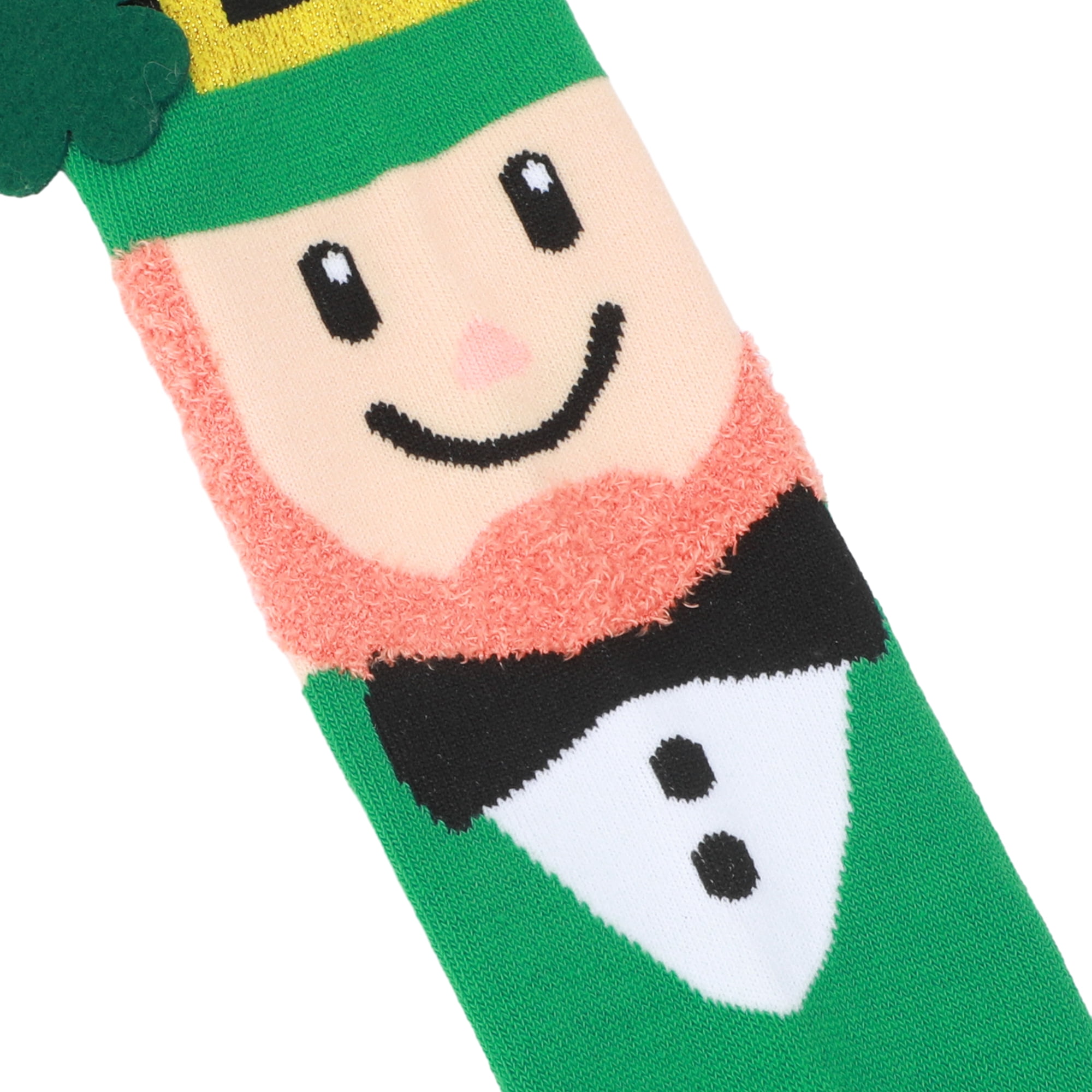 St. Patrick’s Day Kostüm-Set – Grün-weiße Overknee-Socken & Handschuhe, Für Karneval & Partys