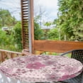 thumbnail image 2 of Ambesonne Flowers Fitted Round Tablecloth, Romantic Floral and Polka, 40"- 44" Diameter, Blush Hot Pink White, 2 of 5