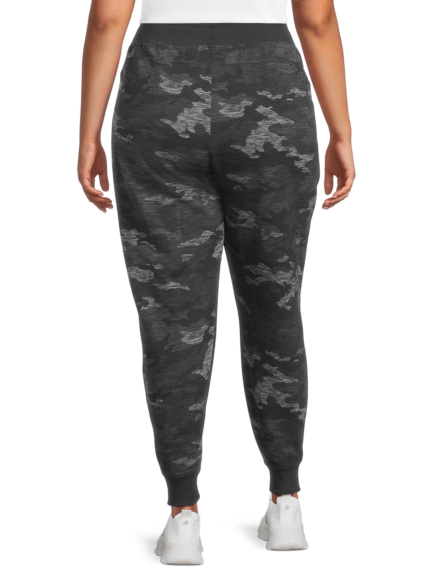 Athletic Works Women's Plus Size Jogger Pants with Pockets, 2-Pack