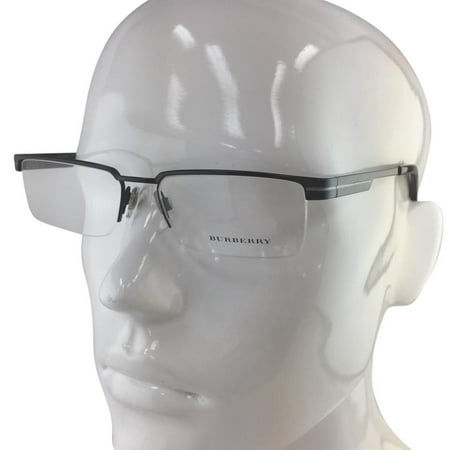Burberry B 1170 1001 Black Silver Semi Rimless Eyeglasses 53mm