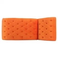 thumbnail image 4 of Tufted Armless Chaise Lounge, Leisure Accent Chair Upholstered Couch Armless Chaise Lounge with Nailhead Trim & Turned Legs, Velvet Button-Tufted Sofa Couch for Indoor Living Room, Orange, 4 of 7