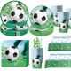 thumbnail image 2 of Decoración de fiesta de cumpleaños de fútbol, vajilla desechable, taza, plato, telón de fondo para niños, suministros de fiesta, globos de aluminio, 2 of 4