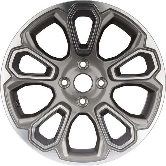 Remanufactured 10-Slot 17x7 inch Rim 4x108 +37.5mm Machined and Charcoal Matte Alloy Factory Wheel 560-10152, GN1Z1007K For 2018-2019 Ford EcoSport