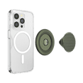 thumbnail image 2 of PopSockets Phone Grip for MagSafe, Magnetic Holder, Phone Stand, Green - Triangle Knurl Olive, 2 of 3