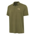 thumbnail image 2 of Men's Antigua Olive Georgia Tech Yellow Jackets Reprocess Polo, 2 of 3